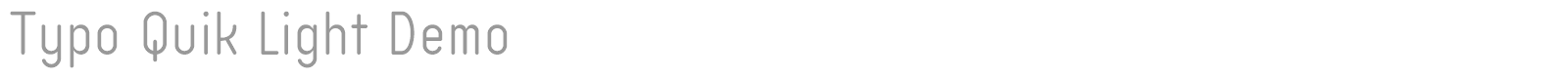 Typo Quik font preview